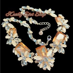 VNT Charter Club Clear/Frosted Rhinestones, Big Champagne Rec. Cut Crystals 💎🩷